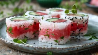 Vegan Watermelon Sushi
